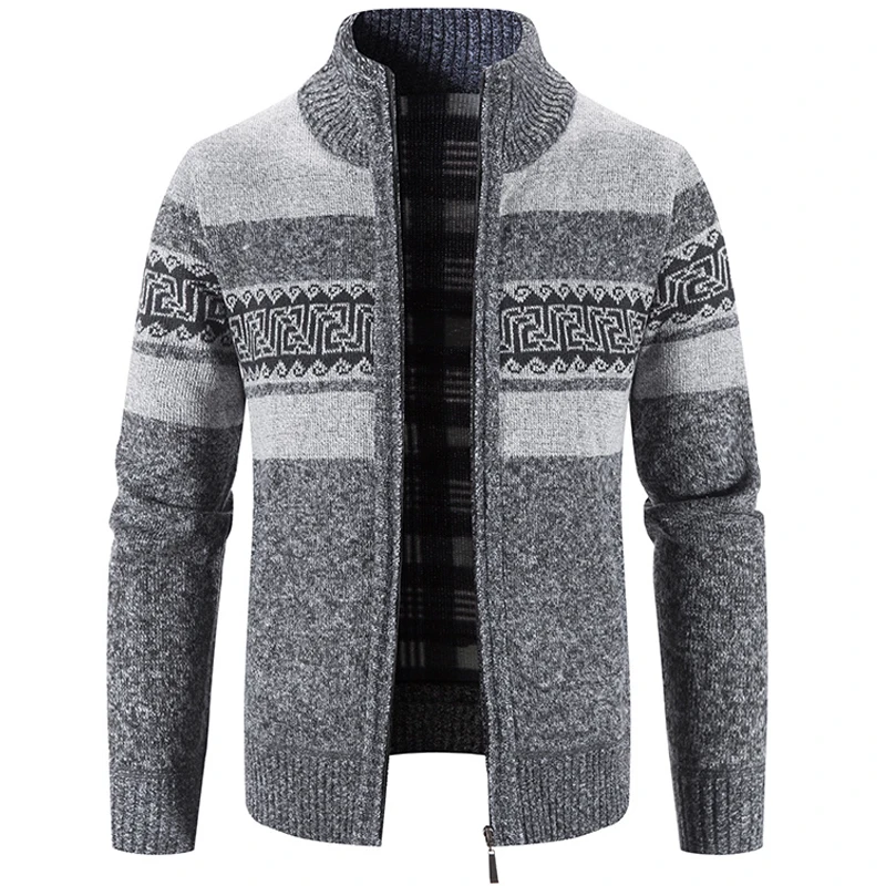 Knitted Cardigan For Men in Autumn and Winter Korean Sweater Stand Collar Joker Casual Coat Autumn Men's Coat 4