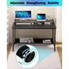 Computer Desk with Shelves, 43 Inch Gaming Writing Desk, Study PC Table Workstation with Storage for Home Office, Living 6