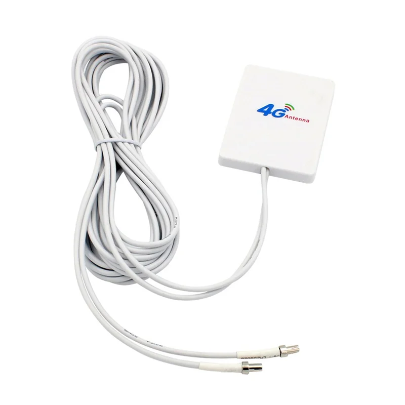 SMA TS9 CRC9 커넥터 포함 4G LTE 안테나, 3G 4G 패널 안테나, 2M 케이블, E8372 E3372 B315 라우터 USB 모뎀, TS9