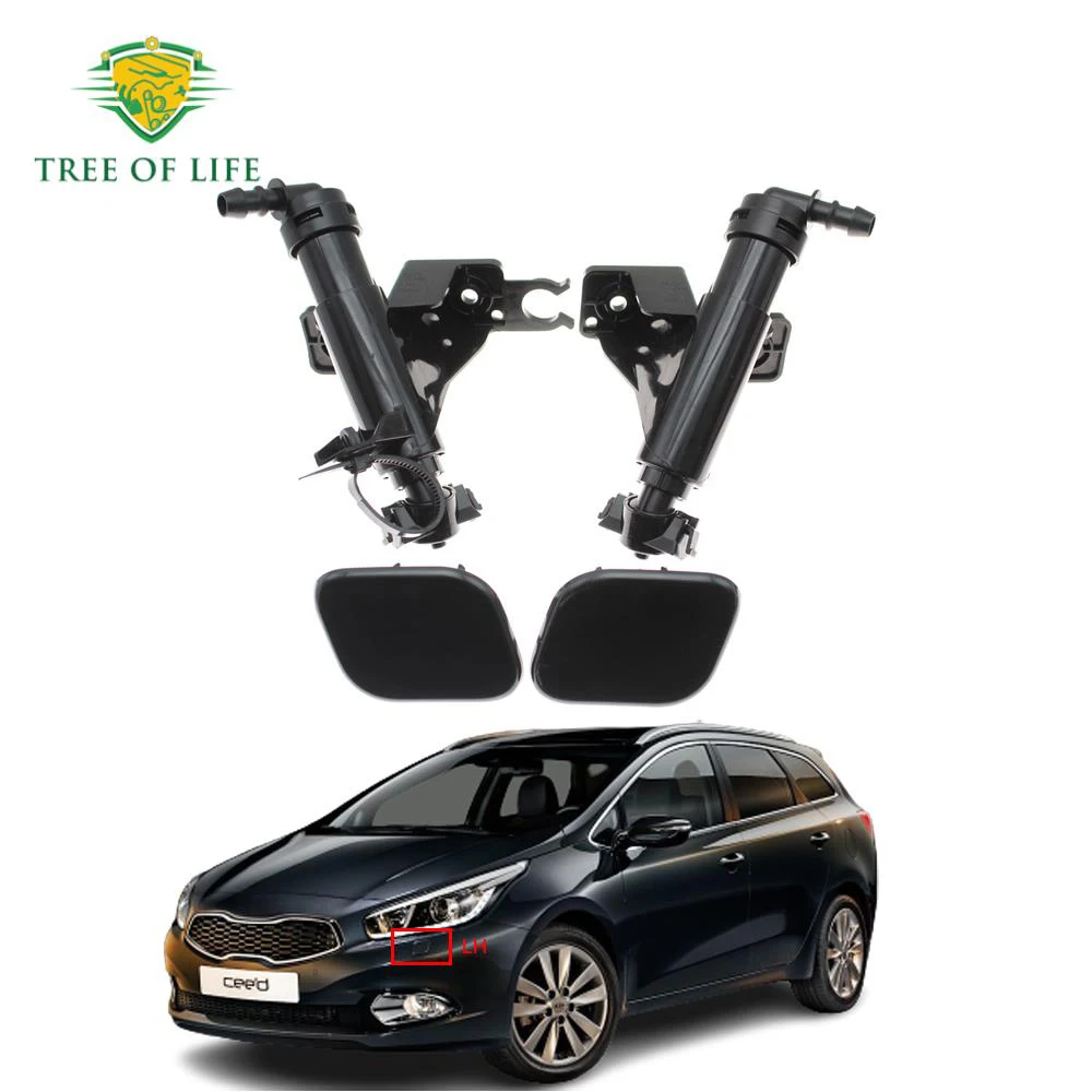 สำหรับ KIA CEED 2012 2013 2014 2015 2016 2017กันชนหน้าไฟหน้าท่อหัวฉีดพ่นน้ำหัวฉีดน้ำแรงดันสูงตัวกระตุ้นฝาครอบ 1