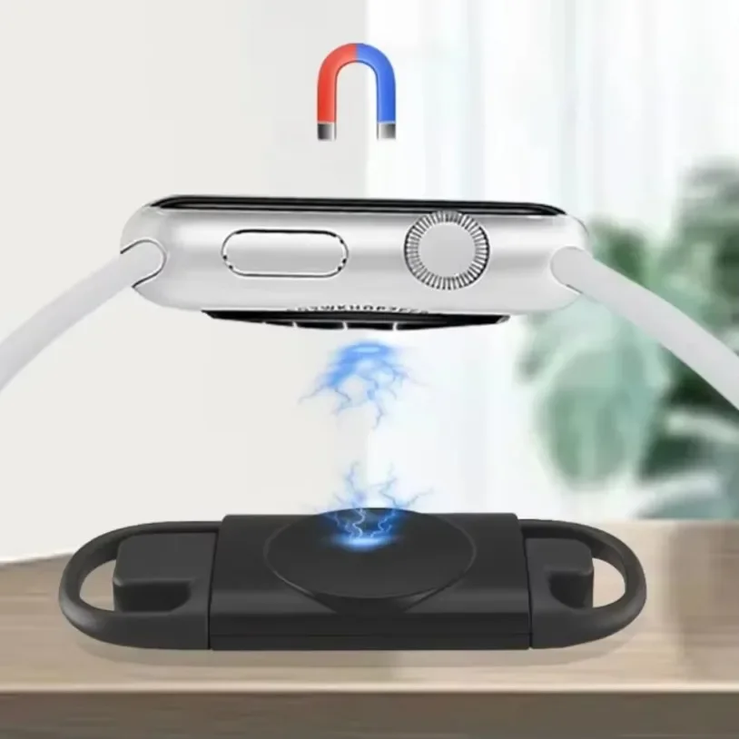 2 IN 1 PD Type C USB Magnetic Watch Wireless Charger For Apple Watch IWatch 10 9 8 7 6 5 SE Ultra Portable Fast Charging Station