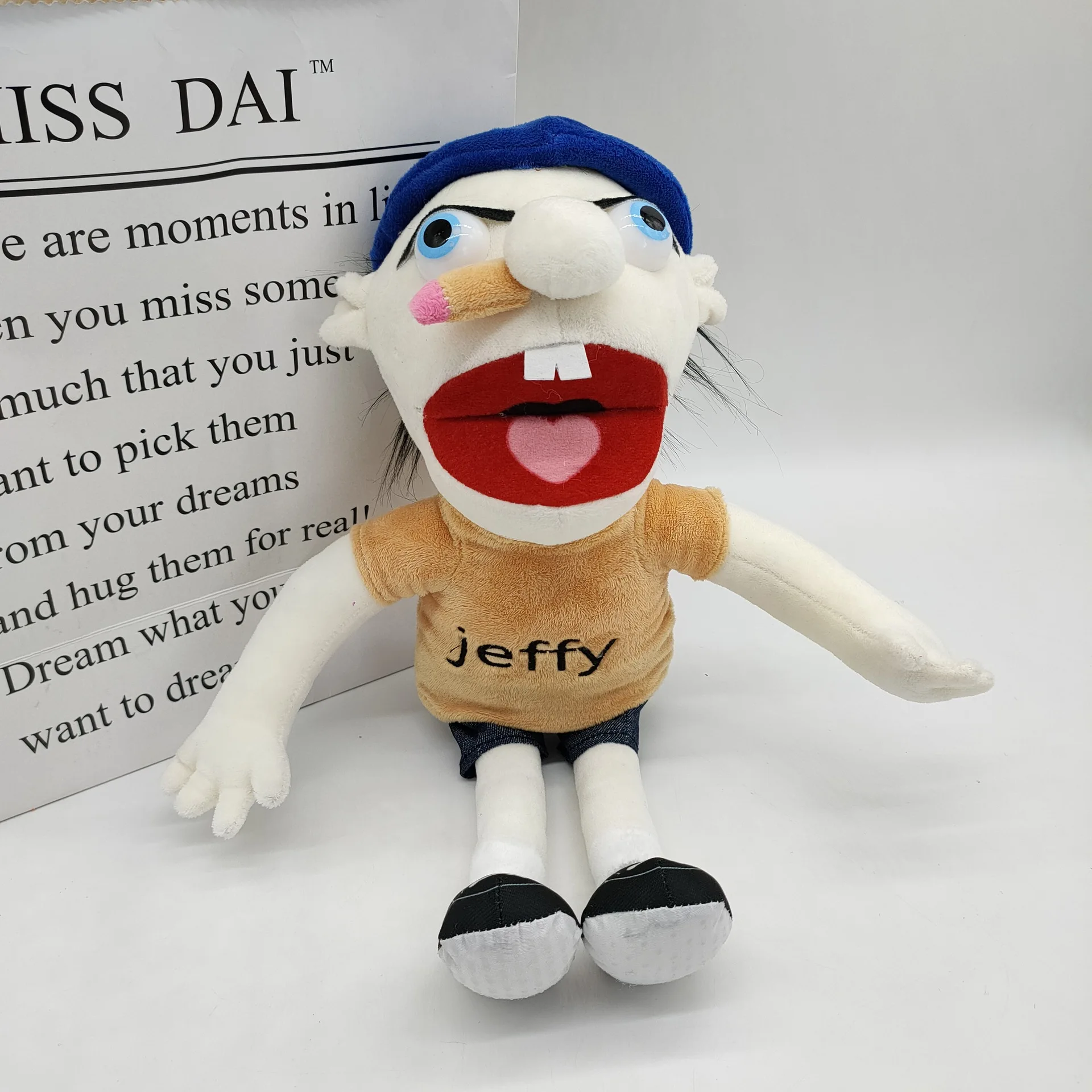 Exclusive 40cm Jeffy Puppet Jeffy Plush Toy Puppet for Play House Kid's