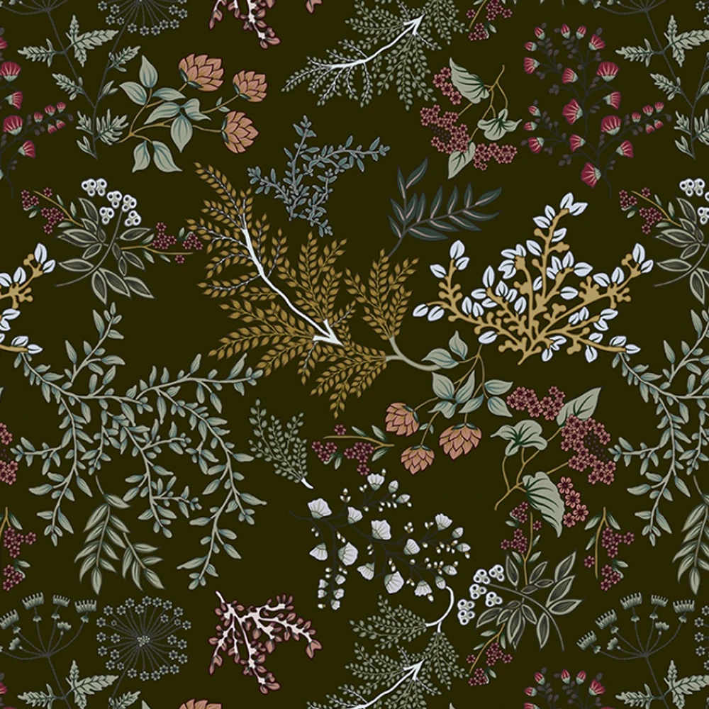 

Floral Wallpaper Green Leaves Peel and Stick Dark Farm Wildwood Self Adhesive Wallpapers Thicken For Home Bedroom Cabinet Decor