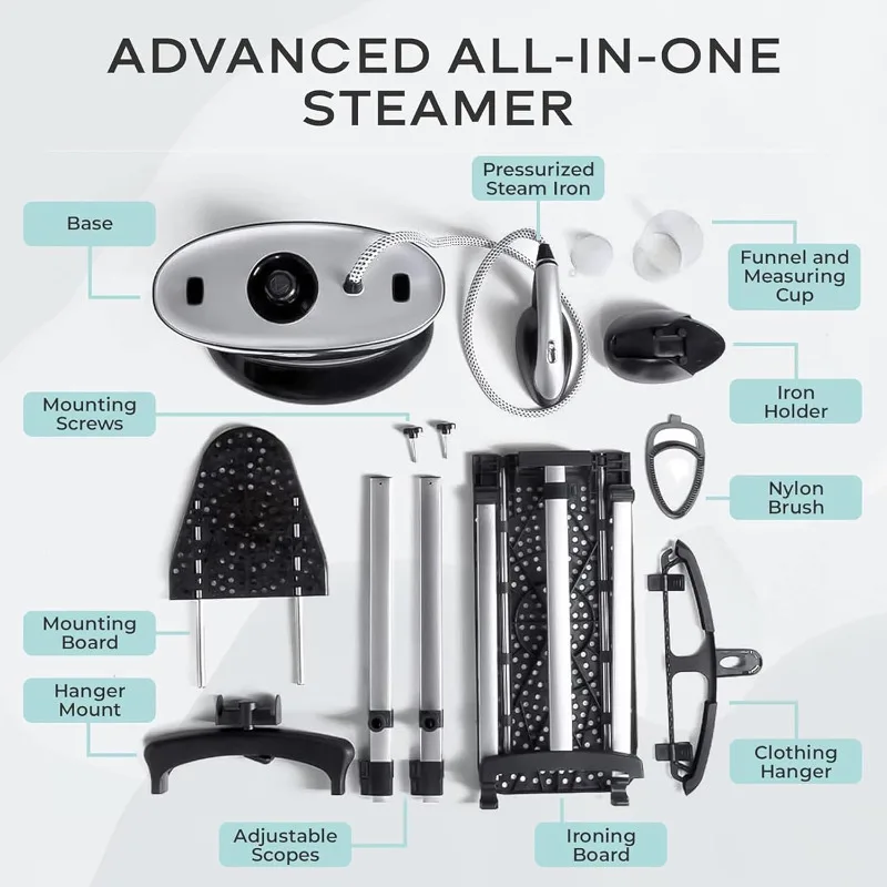 Steam & Go - All-in-One Garment Steamer and Iron, Pressurized Steamer For Clothes with Ironing Board and Clothing Hanger 2