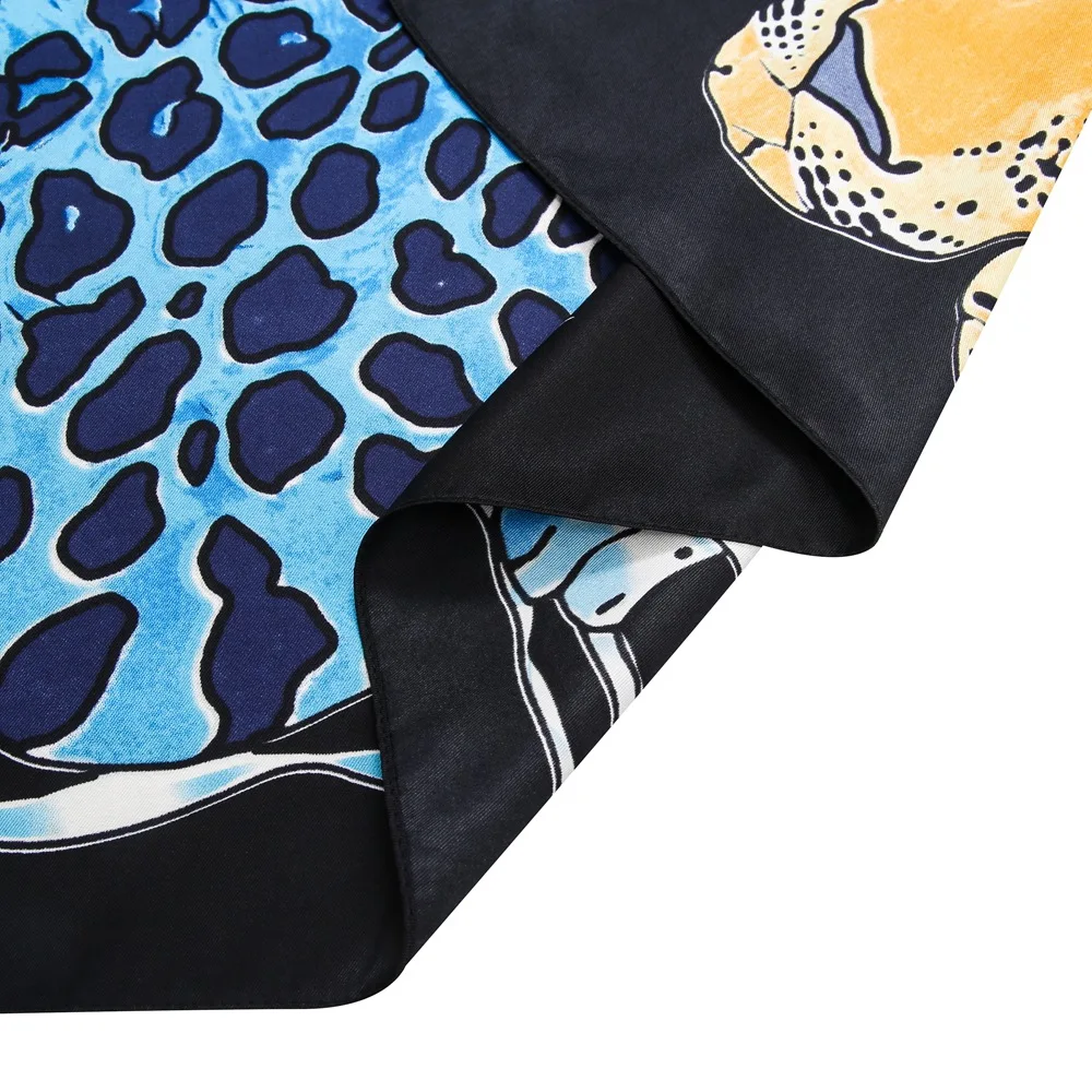 130cm New Fashion Versatile Animal Leopard Women's luxury Twill Decoration Tourism warmth Sunscreen Shawl Large Square Scarf 6