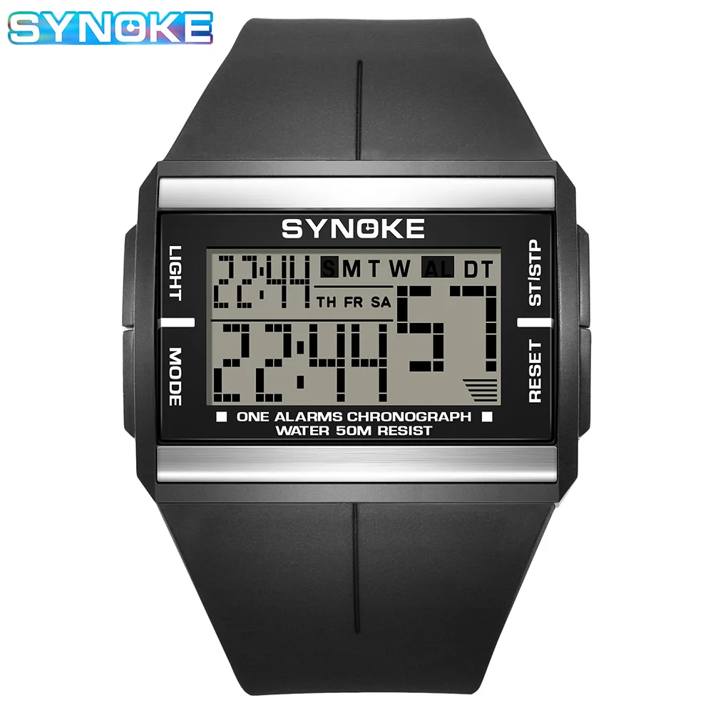 Rugged Outdoor Men's Digital Sports Watch - Retro Design, Waterproof, Multifunctional with Luminous Display
