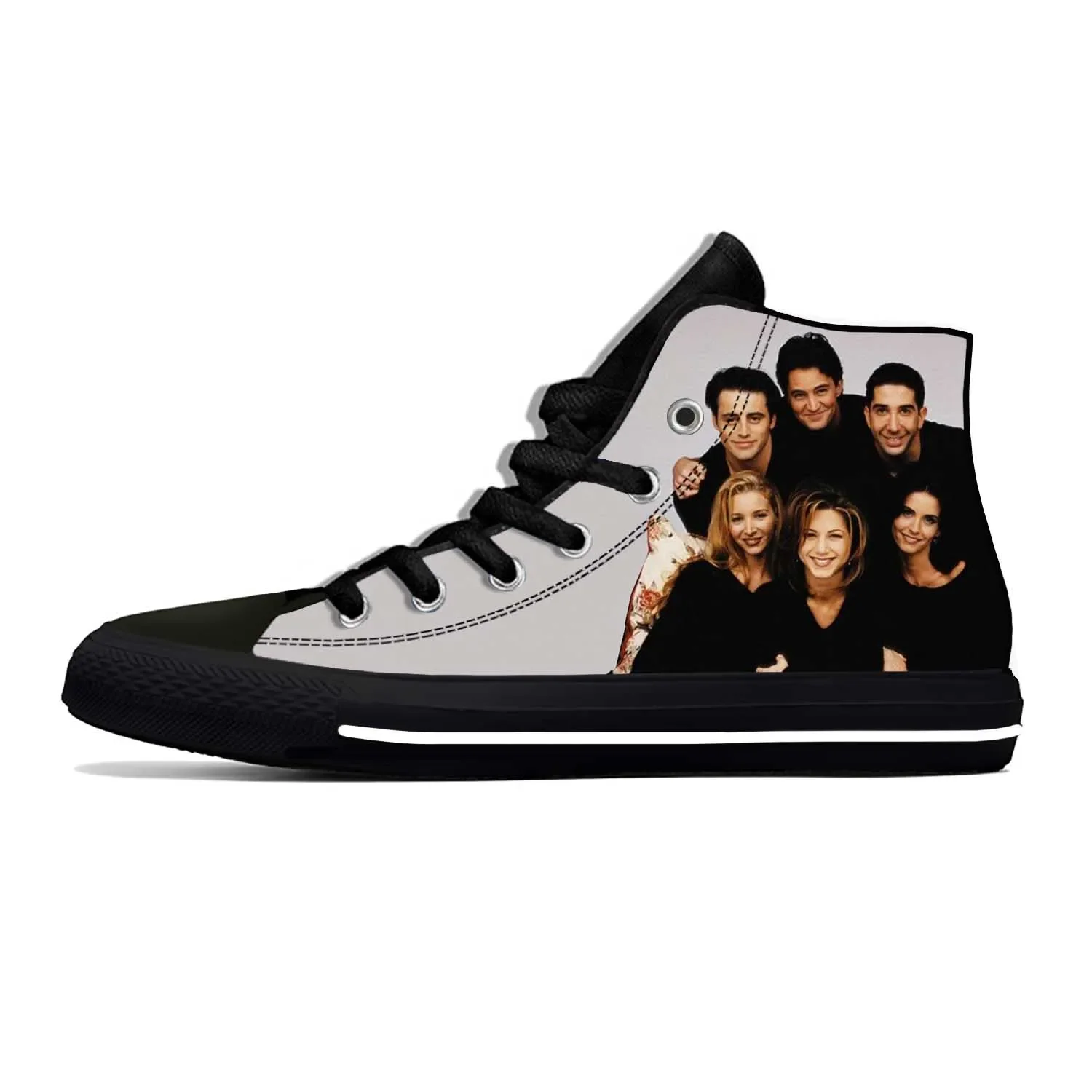 Friends Tv Show Movie Anime Cartoon Fashion Funny Casual Cloth Shoes High Top Lightweight Breathable 3D Print Men Women Sneakers