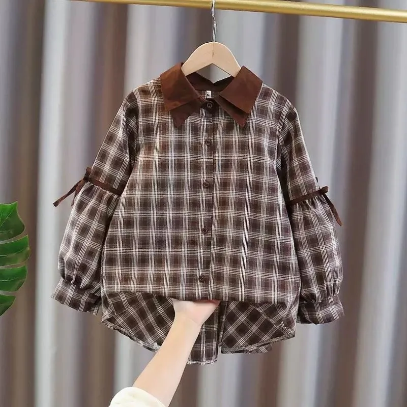 2026년 신상 여아용 긴팔 스타일리시 티셔츠 봄 가을 아동용 베이스 레이어 셔..