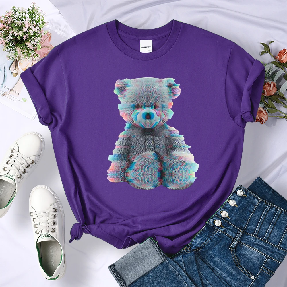 Kawaii Ragdoll Peluche Orso Y2K T Shirt Femminile Street Hip Hop Tshirt Hip Hop Casual Manica Corta Traspirante Cool Sport T-Shirt