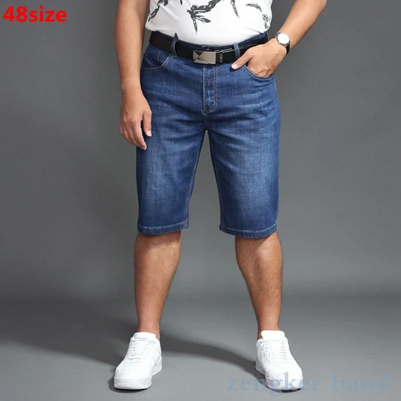 Men's Summer Denim Shorts 48 yards 46 Big Size Five-point Plus Size Fat XL