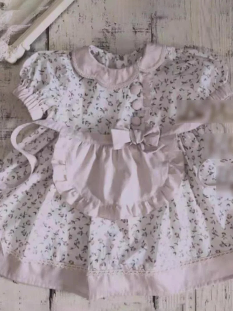 Girls' Doll Collar Retro Princess Dress, Children's Clothing, Pattern 1:1, Cutting Design