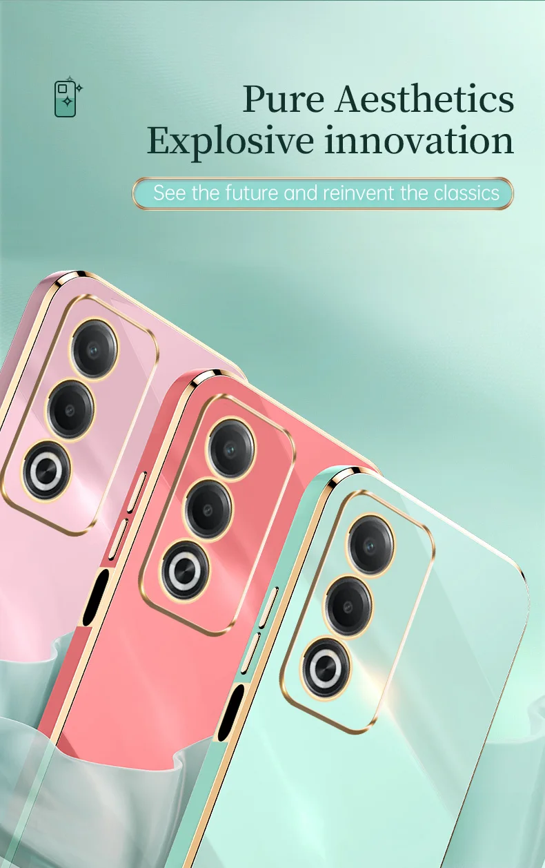 OPPO A80 5G A3 Pro 5g 글로벌 소프트 충격 방지 코드 백 실리콘 도금 커버 용 스트랩 매는 밧줄 전화 케이스가있는 목걸이