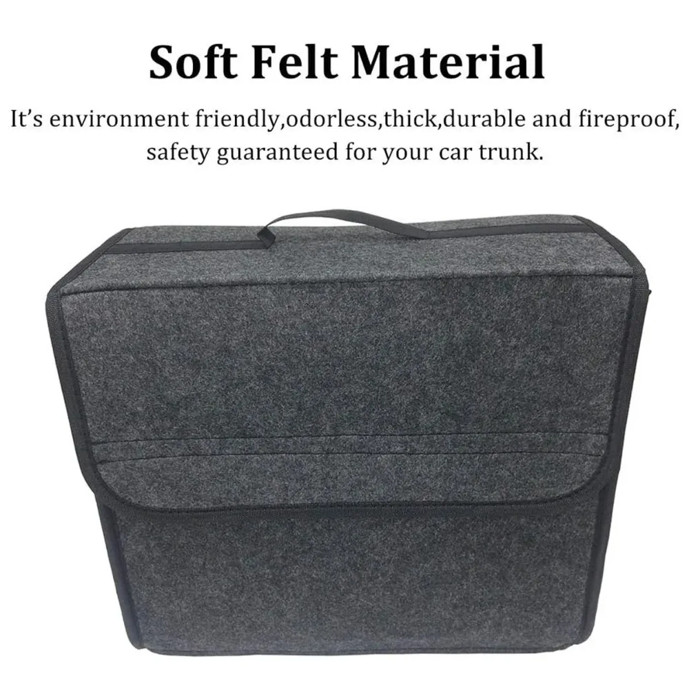 Universal Anti-Slip Foldable Felt Car Trunk Organizer 2