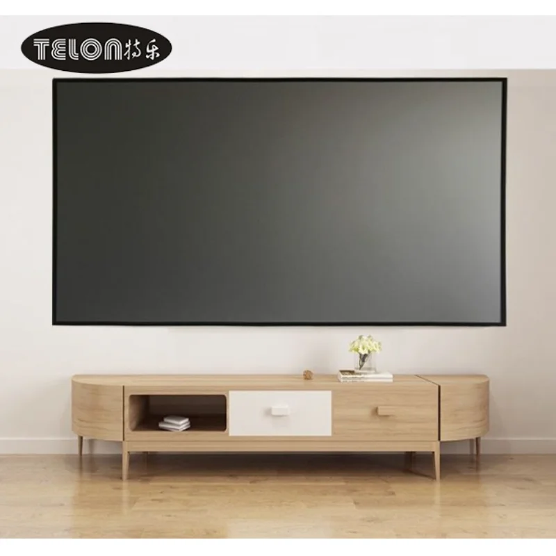 

Telon 120" 4K PET Crystal Ultra Short Throw Projector Fixed Frame Ust ALR CLR Screen Ambient Light Rejecting Projection Screen