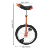 22241-41da73.jpg Orange Outdoor Exercise Unicycle Single Wheel Bike with Adjustable Height Comfortable Seat And Knurled Seatpost for Fitness Riding