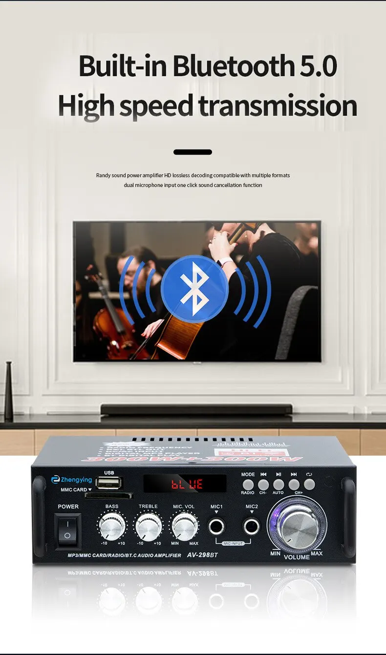 Amplificateur De Puissance Hautparleur Haute Puissance, Bluetooth, Maison, Audio Hifi