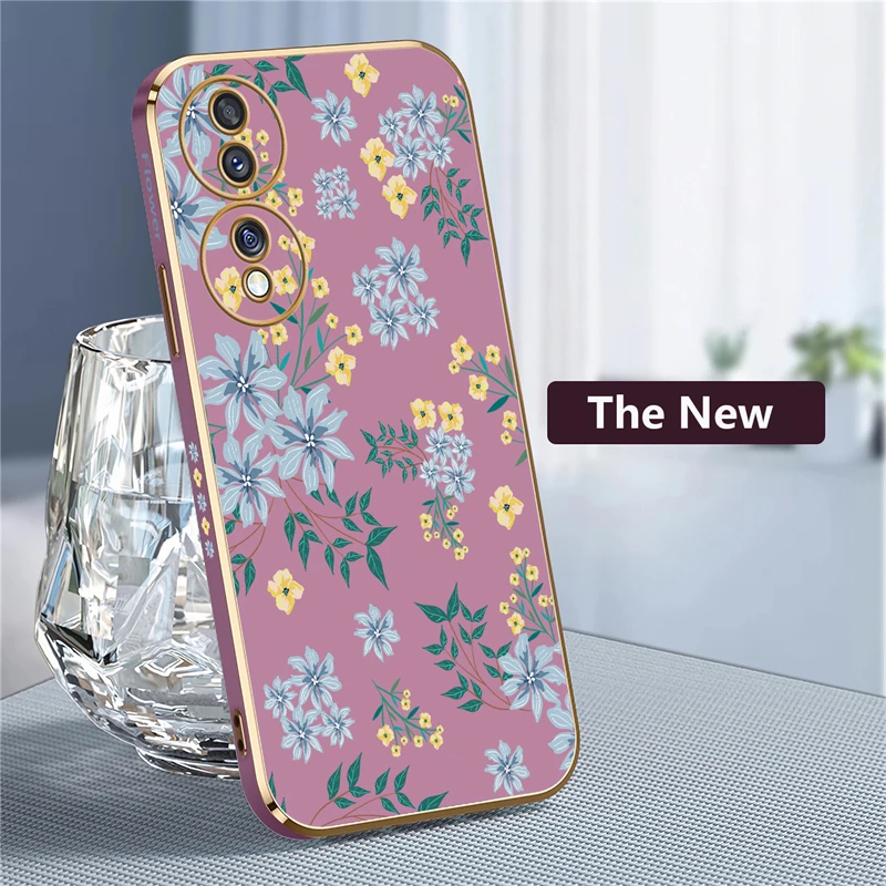 Luxurious Floral Plating Silicone Shockproof Phone Case