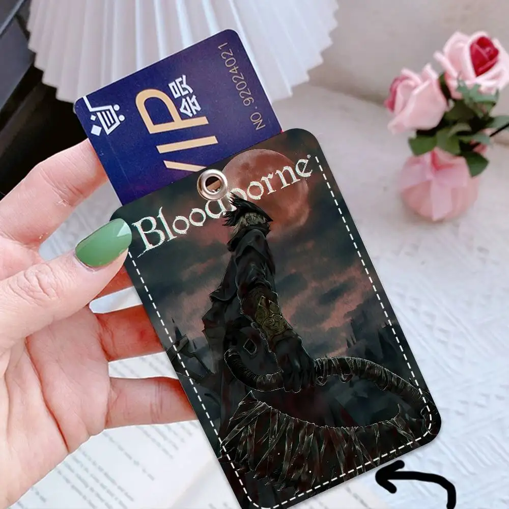 B-Bloodborne 사무용품 남녀 신용카드 열쇠고리 학생증 ID 카드 홀더 자격증 홀더 카드