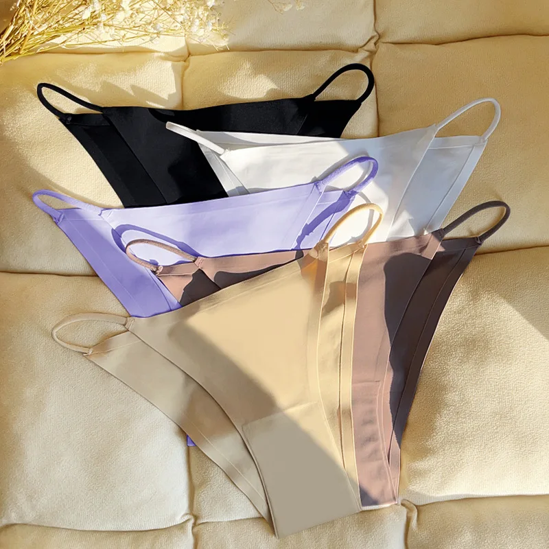 Tanie 3 sztuk/zestaw majtki damskie bawełniana bezszwowa bielizna Sexy Comfort stringi Low-Rise stringi sklep