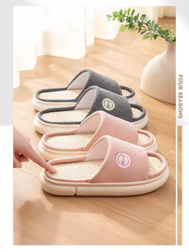 Breathable Open Toe Slippers - Non-Slip Indoor Slides for Men and Women