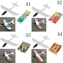 

48cm DIY Hand Throw Flying Glider Planes Toys For Children Foam Aeroplane Model Party Bag Fillers Flying Glider Plane Kids Game