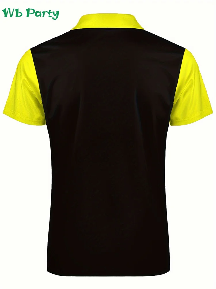 Summer Fashion Stripe Print Men's Shirts Lapel Polo T shirt Men Breathable Simple Men's Clothes Mens T shirt Harajuku Street Top 10 S4a6db55e61314b7082a0687cd4faad97c