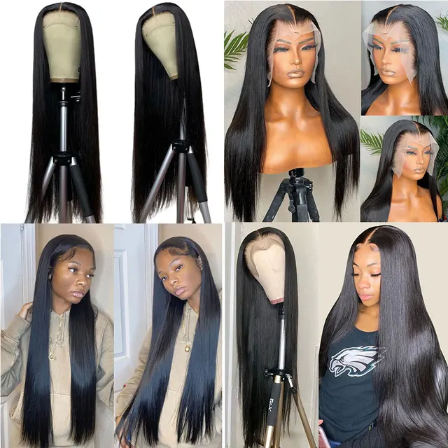 28 30 Inch Deep Wave Lace Front Wig 100% Remy Human Hair Lace Wigs Transparent Deep Curly Human Hair Wig HD 5X5 Lace Clsoure Wig Straight Lace Wig