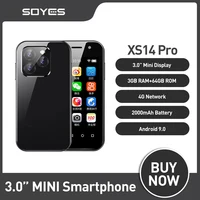SOYES XS14 Pro Mini Smartphones 4G LTE 3GB+64GB Android 9.0 Quad Core 3.0 Inch 2600mAh Battery Face ID Type-C Small Mobile Phone 1