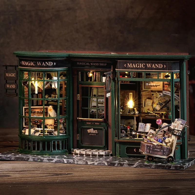 Retro-DIY-Wooden-Magic-Doll-House-Ornaments-Miniature-Building-Kits ...