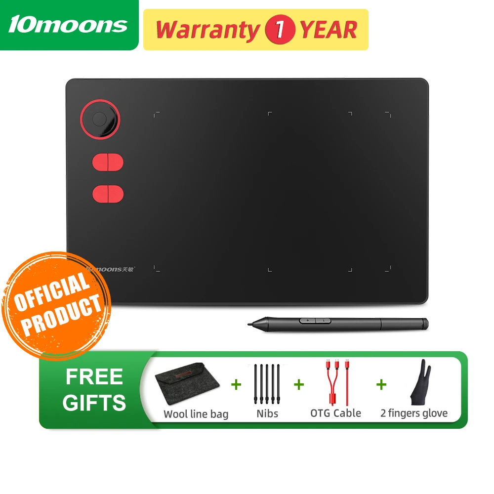 10moons G20 Digital Graphic Tablet For Drawing Anime 8192 Level With