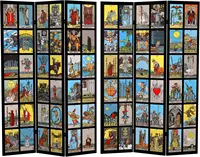 6 Ft. Tall Double Sided Rider-Waite Tarot Canvas Room Divider 1