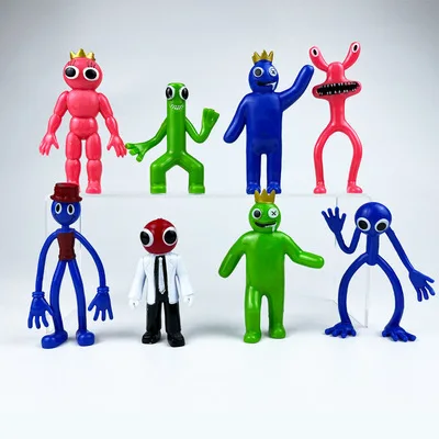 Rainbow Friend Roblox Miniaturas 8pcs Gamer Jogo De Terror