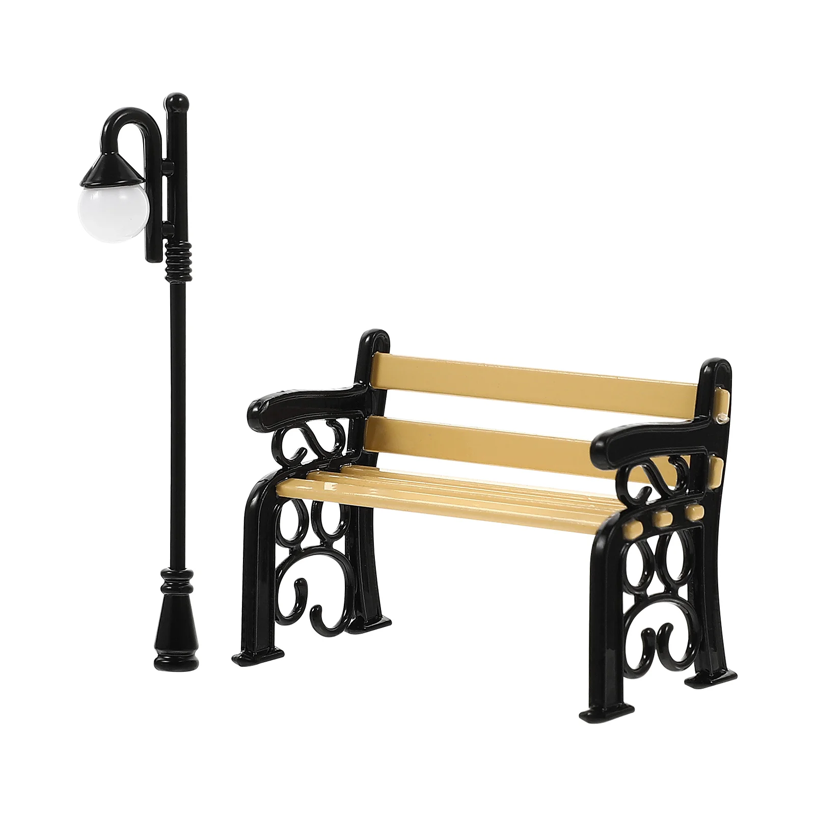 

Dollhouse Toys Mini Street Light Miniature Ornaments Chair Decor Outdoor Chairs