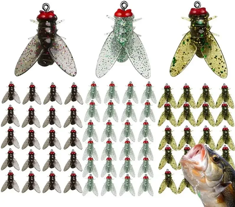 

Bionic Fly Fishing Bait Lure Color Small Hook Fishing Bait Fly Hook Soft Bait Fishing Gear Add Fish Attractant