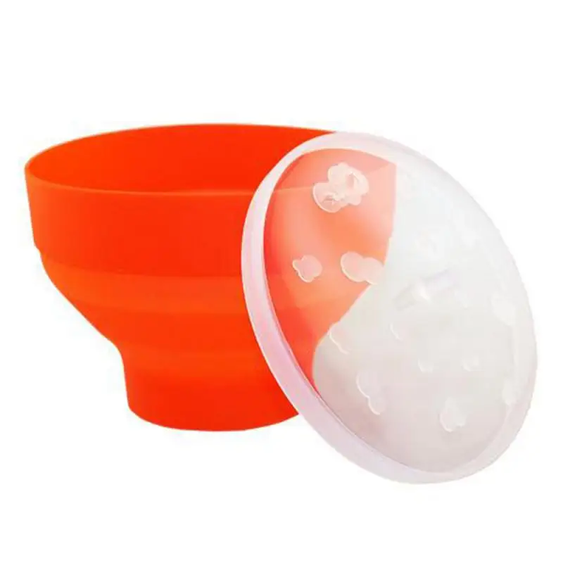 Ciotola Per Popcorn In Silicone Creativo Pieghevole Per La Casa Macchina Per Popcorn Per Microonde Con Coperchio Secchio Per Popcorn Da Forno