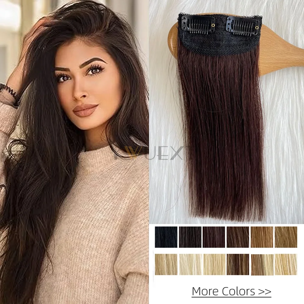Real Remy Human Hair Clip-In Extensions - Short, Straight Hair Invisible Hairpin Adds Volume & Hides Thinning 15cm-30cm