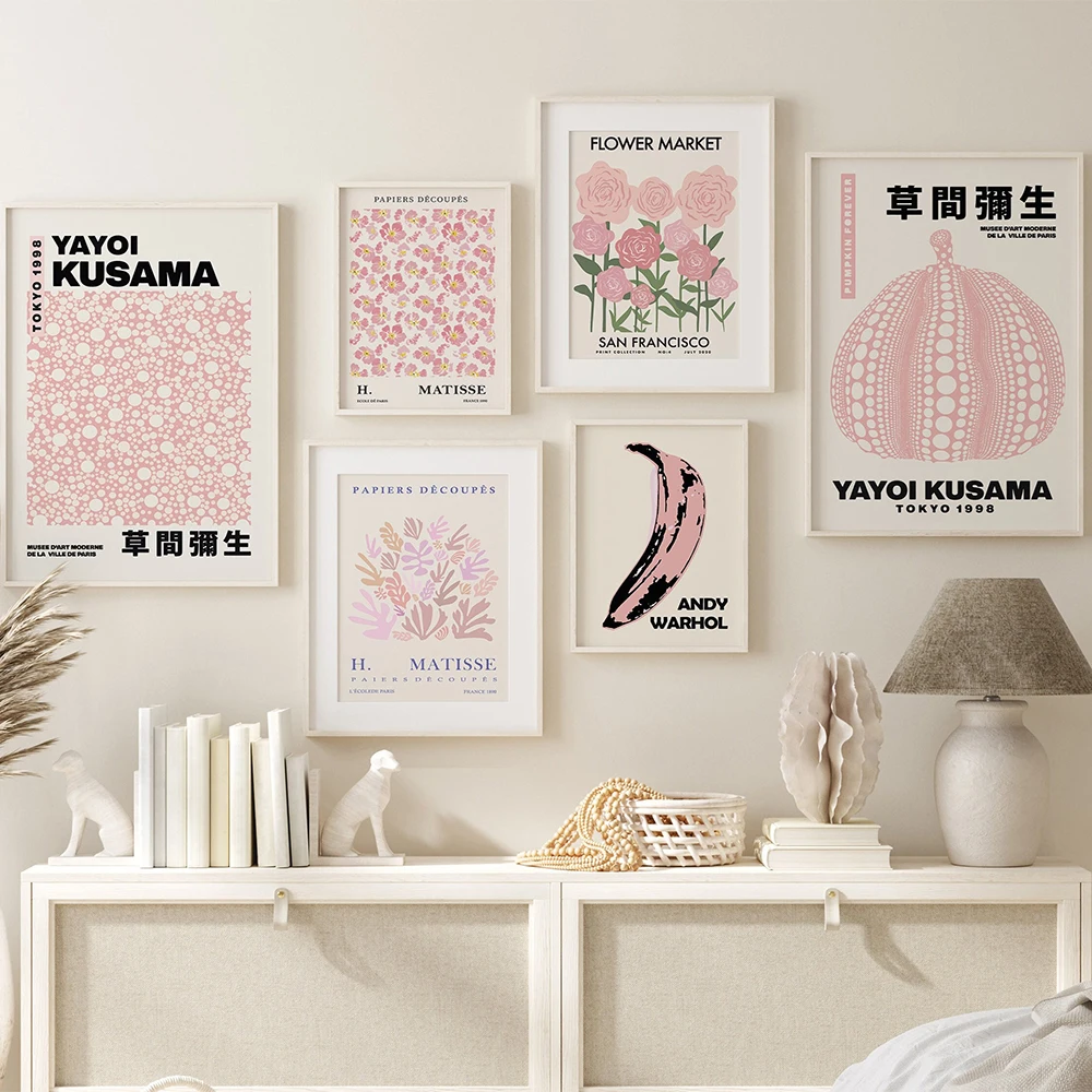 

Matisse Abstract Coral Flower Market Pink Banana Wall Art Canvas Posters And Prints Wall Pictures For Living Room Decor Painting