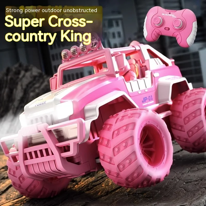 

Children's Remote Control Off-road Vehicle Pink Girl Queen Mountaineering Electric Four-wheel Drive Toy Remote Control Toy Car