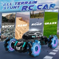 4WD Remote Control Car RC Stunt Car Watch Gesture Sensing Drift Twisting Car for Kids Toy Car with Music Light Off Road RC Cars 2