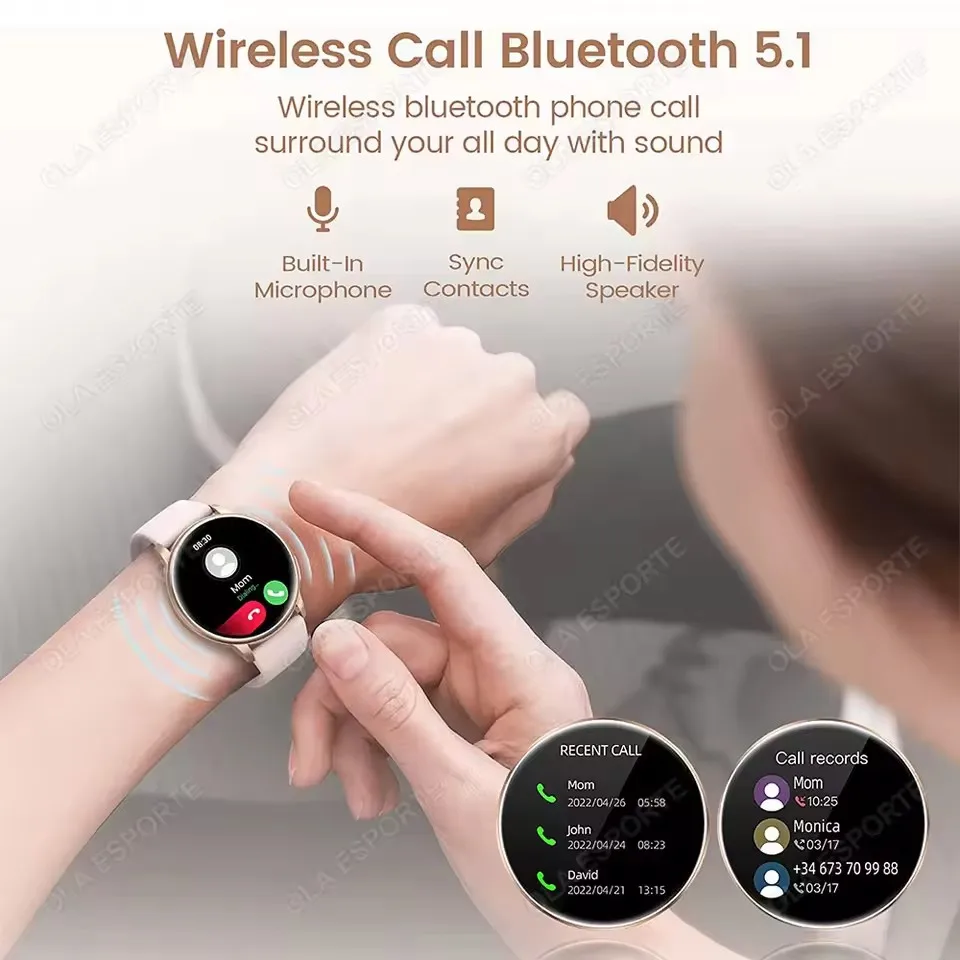 2025 New Women SmartWatch Bluetooth Call Lady Watches Sport Waterproof  Heart Rate  Sleep Smart Watch for  Women Present Gift 6