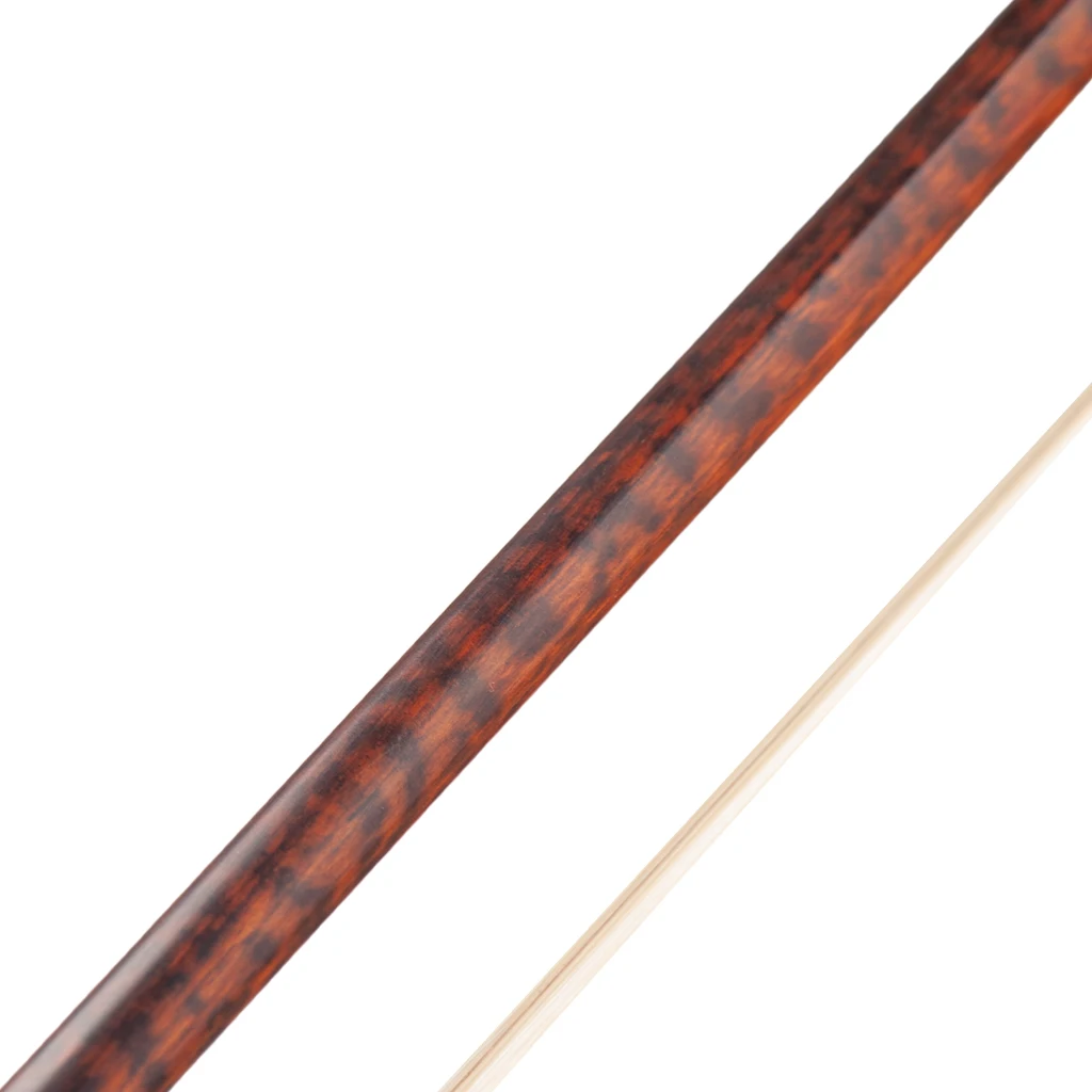 Mugig Advanced 4/4 Cello Bow Baroque Style Snakewood Round Stick Mongolian White Horsehair