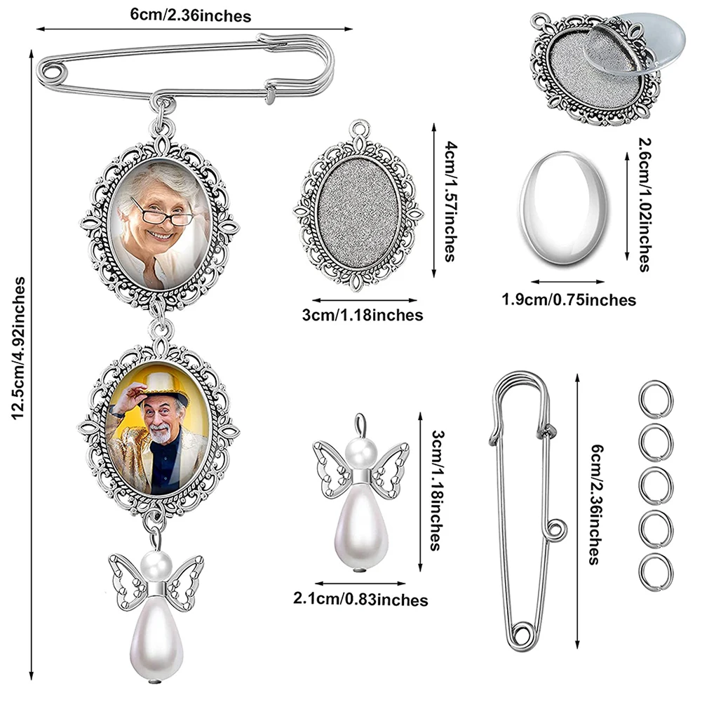 Picture Charm Cabochon Pendants Wedding Bouquet Photo Charms for Bridal Wedding Party