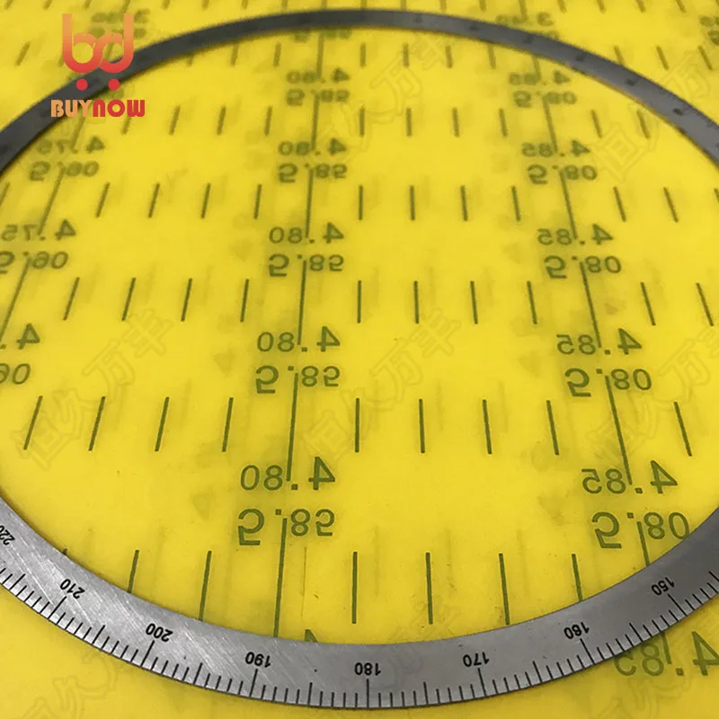 166x150x1 Dial angle measurer 360 degree dial mechanical circle Stainless steel decorative plate 4