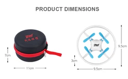 Mini Remote Control Quadcopter Toy for Kids - Children's Micro Aircraft with Fixed Height Capability (D1 BLUE Carrying bag)