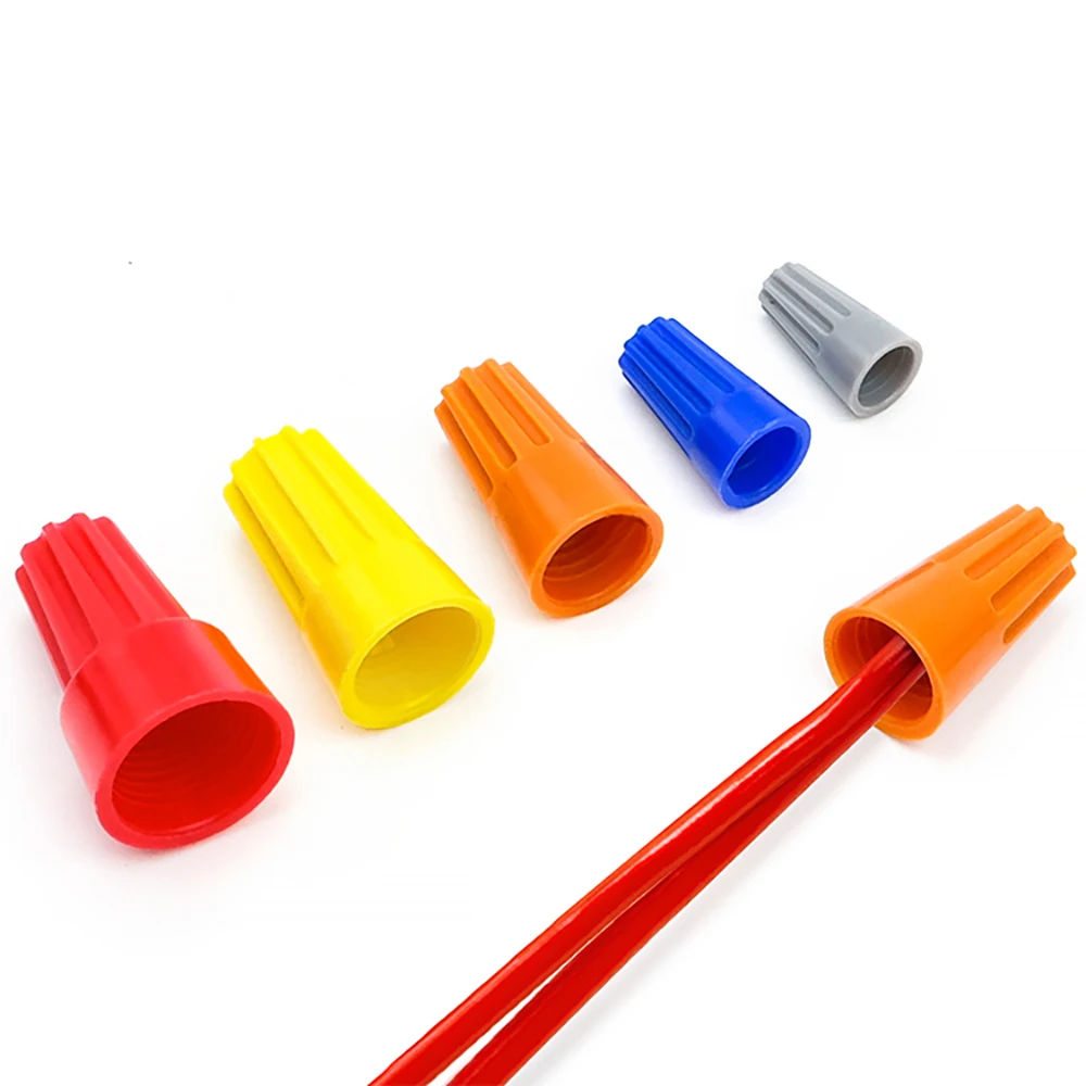 Twist Spring Cap Twin Crimping End Terminals Electrical Connectors 180Pcs/Kit