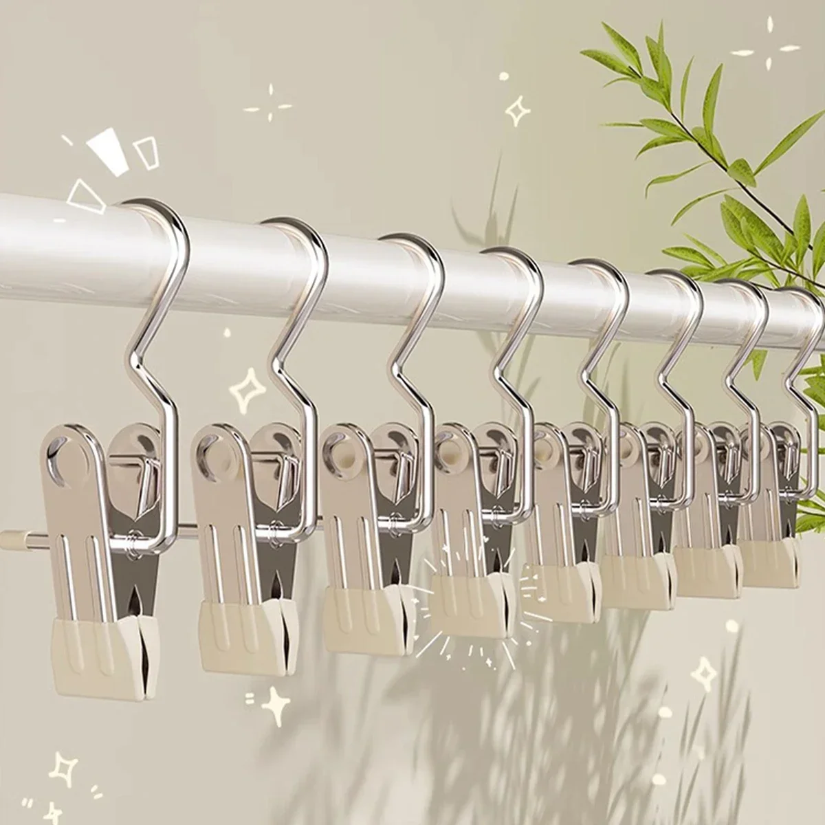 10pcs Pants Hanger Closet Clothes Organizer No Trace Clothespins Clothes Pegs With Hooks Hangers Clip clothes hanger,trousers clip,storage hanger hook,storage hanger