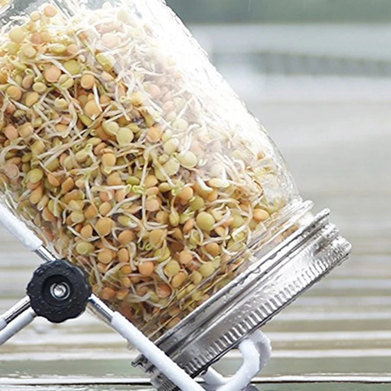 Stainless Steel Jar Sprouting Lids Seed Sprouting Lid Wide Mouth Mason Jar Lid Mesh Screen Strainers Filter Sprouter Germinator