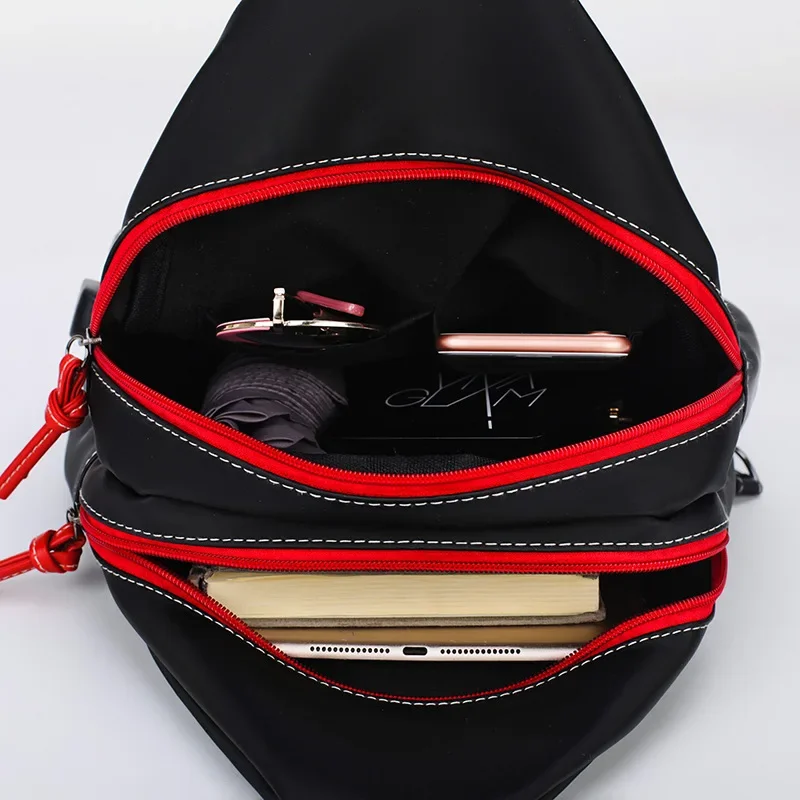 Fashion Women Backpack ,Waterproof Nylon Shoulder Bag, Leisure Travel Luggage Bag ,Outdoor Crossbody Bag ,Student School Bag