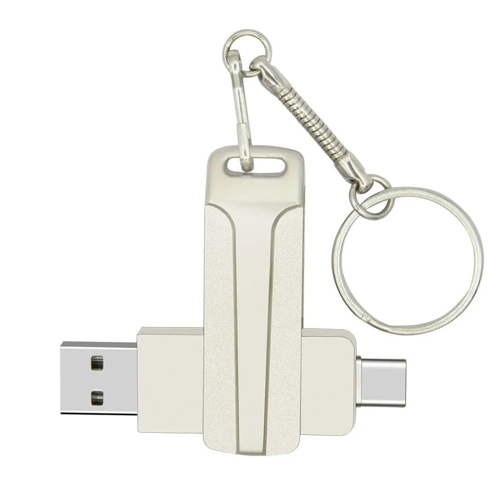 회전 C타입 USB 플래시 드라이브, OTG 외부 저장 장치, 2 in 1 마이크로 메모리 스틱, C타입, 8GB, 64GB, 32GB, 16GB, 128GB