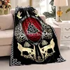 Viking Rune Ultra-Soft Plush Throw Blanket Fabric Perfect for At Home Office Car and Camping Vibrant Colors Durable Easy To Care 3